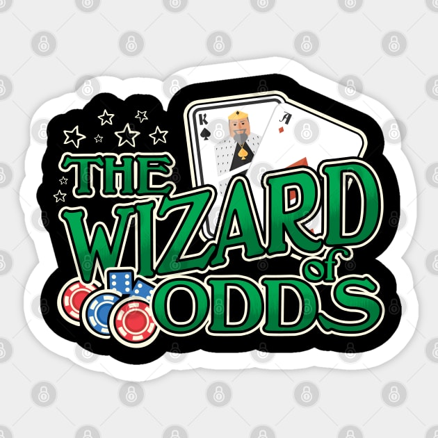 The Wizard Of Odds Casino Blackjack Sticker by screamingfool